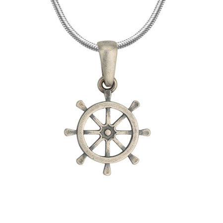 Подвеска из серебра «Штурвал»