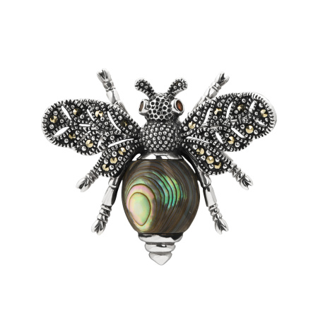 Серебряная брошь «Муха»