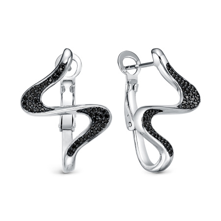 Серьги из серебра 925 пробы с шпинелью