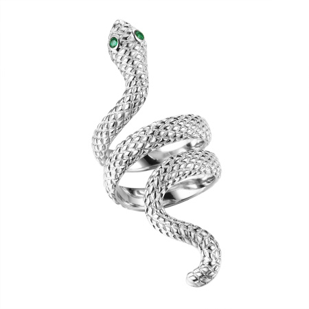 Кольцо из серебра «Змея»