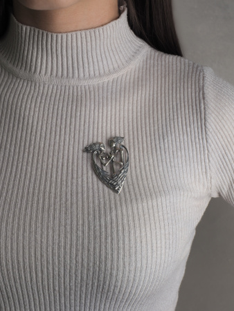 Серебряная брошь «Адам и Ева»