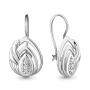 Серьги из серебра с фианитами