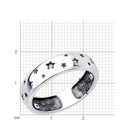 Серебряное кольцо с фианитами