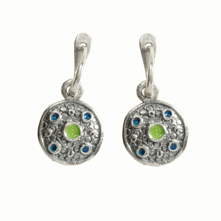 Серьги из серебра с эмалью «Рада»