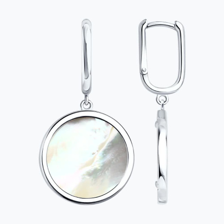 Серьги из серебра с перламутром