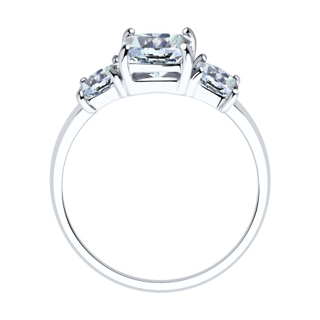 Серебряное кольцо с фианитами