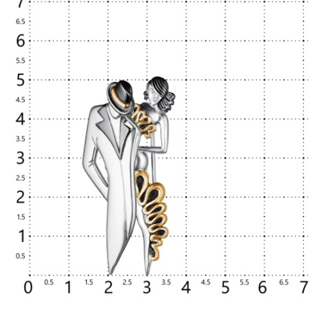 Серебряная брошь «Латинская страсть»