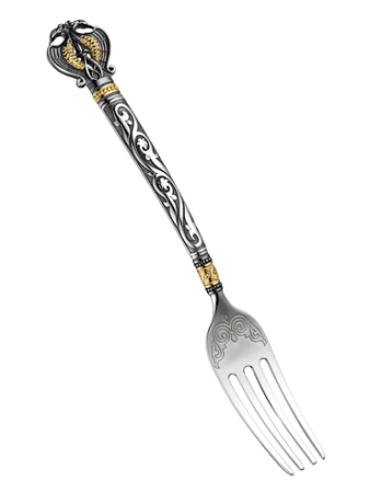 Серебряная вилка десертная «Русь Былинная»