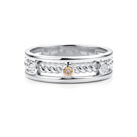 Кольцо из серебра с бриллиантом