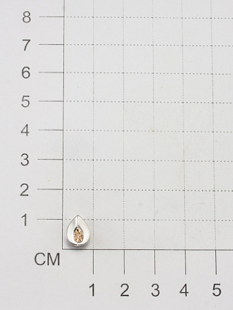 Серебряная подвеска с бриллиантом