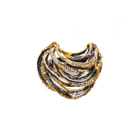 Серебряное кольцо «Волна»