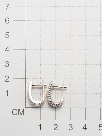 Серьги из серебра с бриллиантом