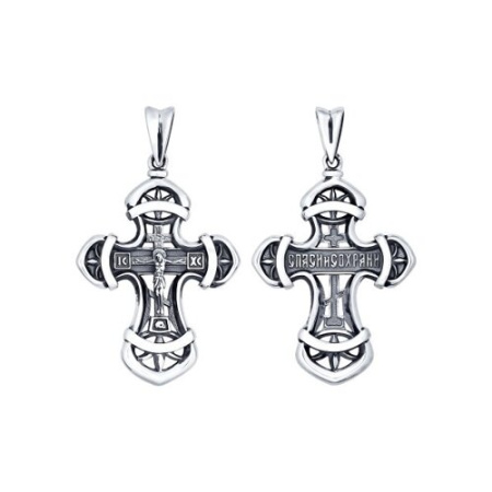 Крест из чернёного серебра