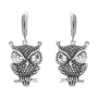 Серебряные серьги «Сплюшка сова»