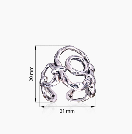 Серебряное кольцо «Оковы»