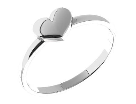 Серебряное кольцо «Сердечко»