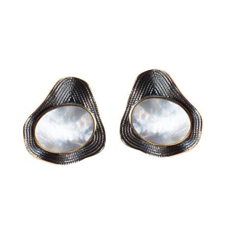 Серебряные серьги с позолотой