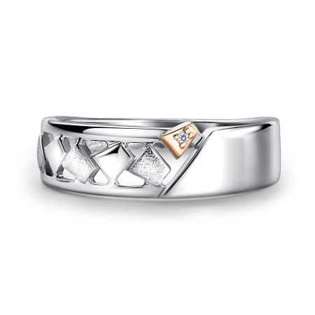 Кольцо из серебра с бриллиантом