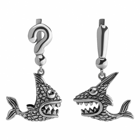 Серьги из серебра «Рыбки»
