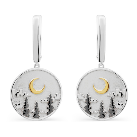 Серебряные серьги «Месяц»