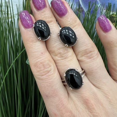 Серебряные серьги «Леденцы» с агатом