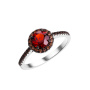 Кольцо из серебра с гранатом