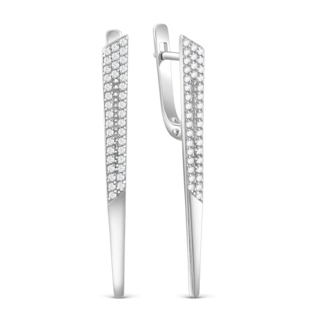 Серебряные серьги с фианитами