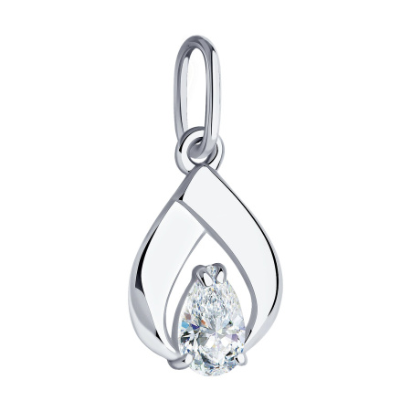Серебряная подвеска с фианитом