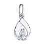 Серебряная подвеска с фианитом