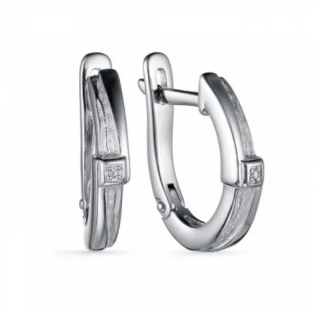 Серьги из серебра с бриллиантами