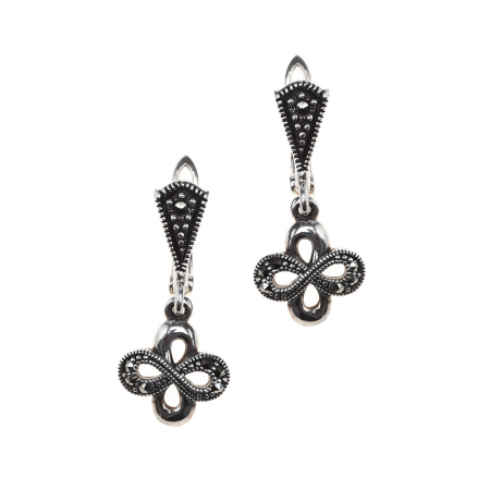 Серьги из серебра с марказитами