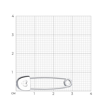 Брошь из серебра «Булавка»