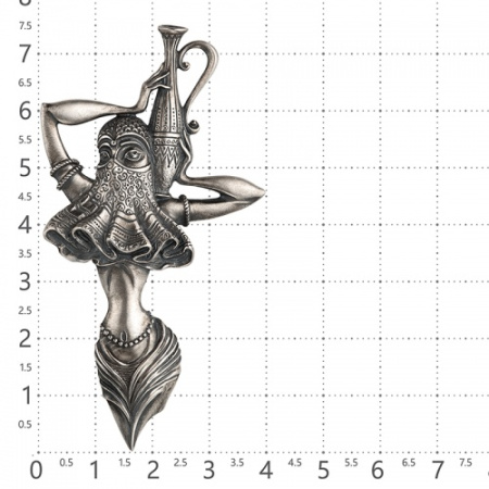 Серебряная брошь «Восточная красавица»