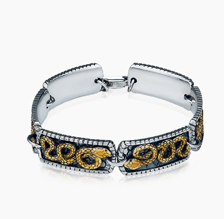 Браслет из серебра «Змея»