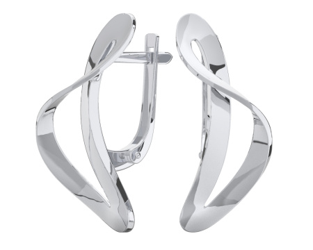 Серебряные серьги без вставок