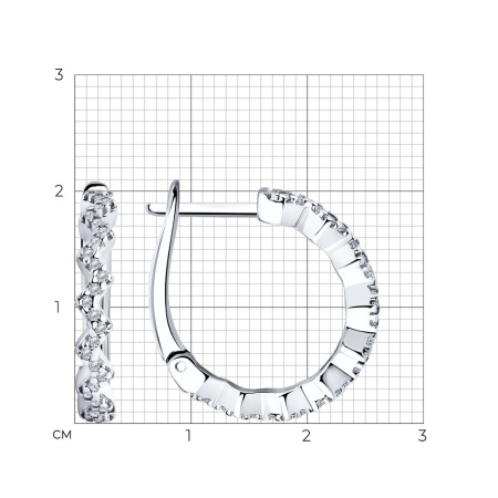 Серебряные серьги с фианитами