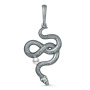 Подвеска из серебра с жемчугом «Змея»
