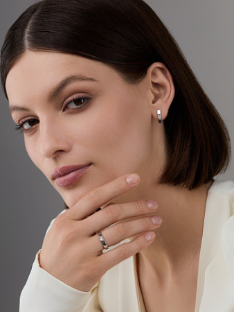 Серьги из серебра с бриллиантами