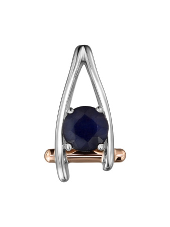 Подвеска из серебра с натуральным сапфиром