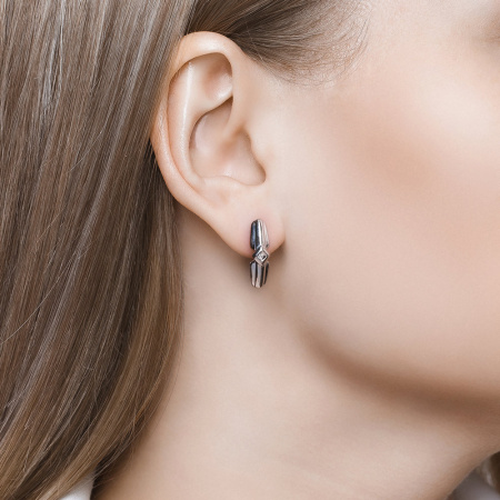 Серьги из серебра с бриллиантами