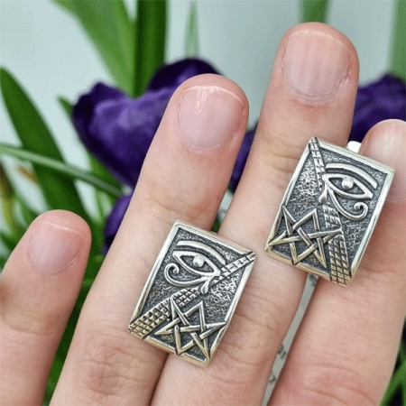 Серебряные серьги «Глаз Гора»