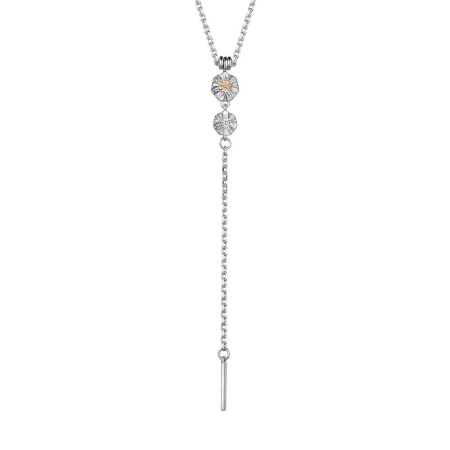 Серебряное колье с бриллиантом