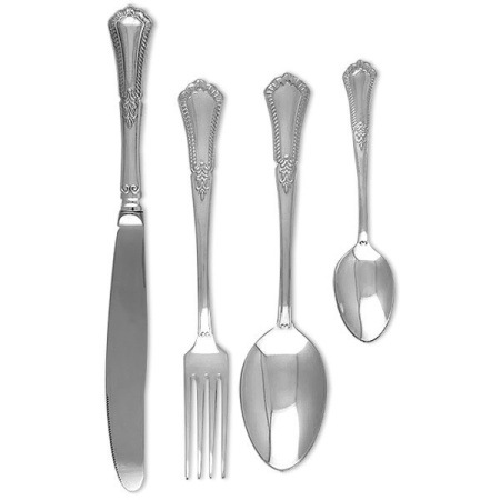 Серебряный набор десертный «Фаворит» 24 предмета