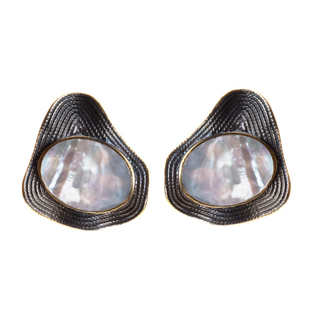 Серебряные серьги с позолотой