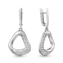 Серьги из серебра с фианитами