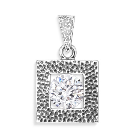 Серебряный кулон с фианитом