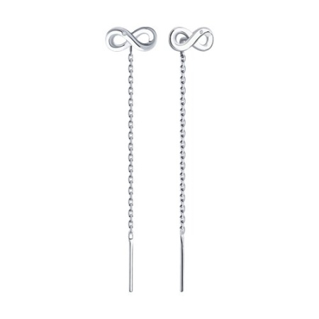 Серебряные серьги с бриллантами