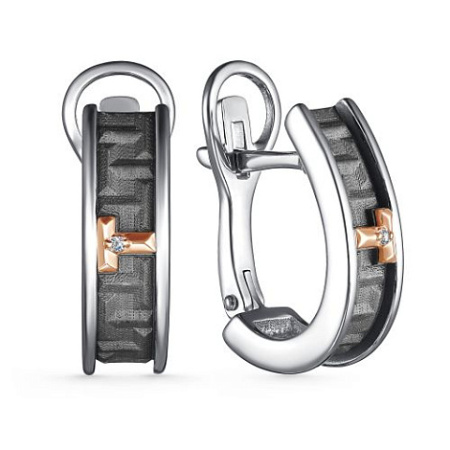 Серьги из серебра с бриллиантами