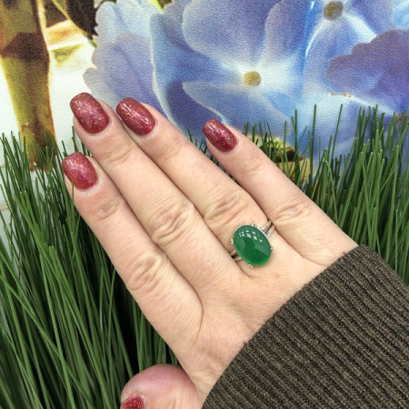 Серебряное кольцо «Леденцы» с агатом