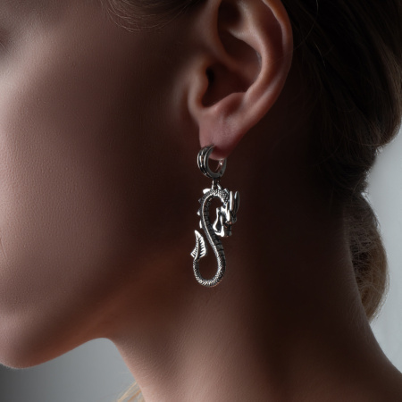 Серьги из серебря «DRACO»